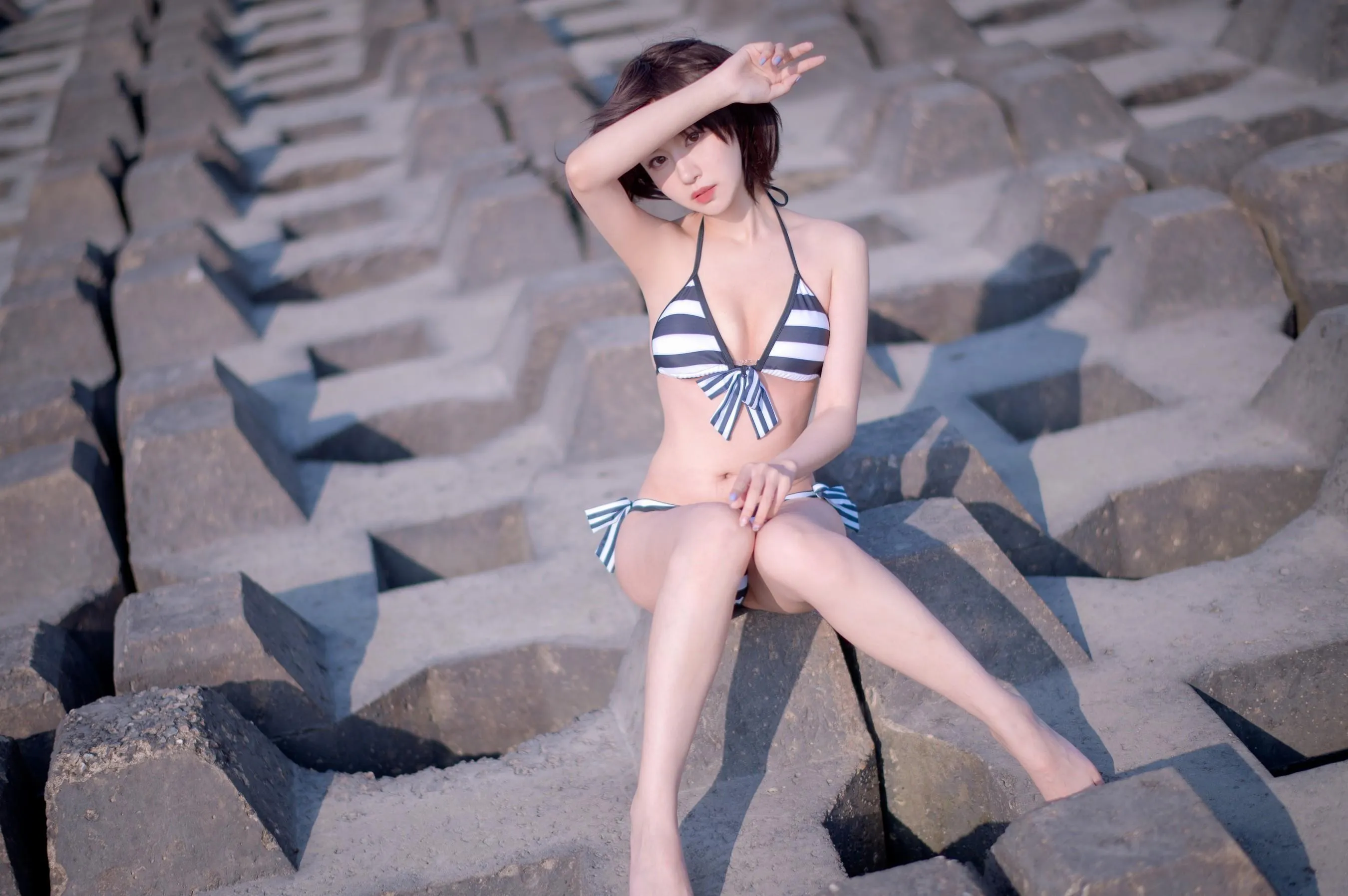 Shika小鹿鹿 – NO.95 加藤惠 泳装 [17P]插图2